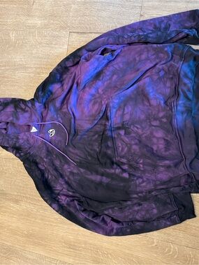 adidas Purple and Black Tie-Dye Hoodie